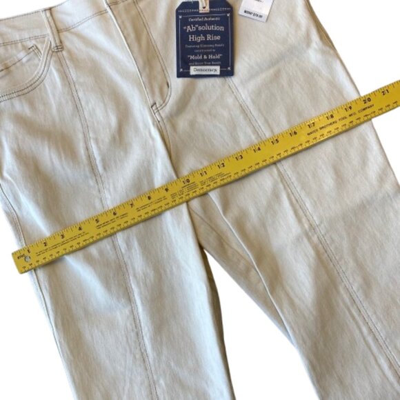 Democracy Ab Solution High Rise Kick Flare Pant Women's 14P Ecru NWT - Picture 7 of 9